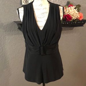 🌹Danny & Nicole 12P Black Banded decor Blouse